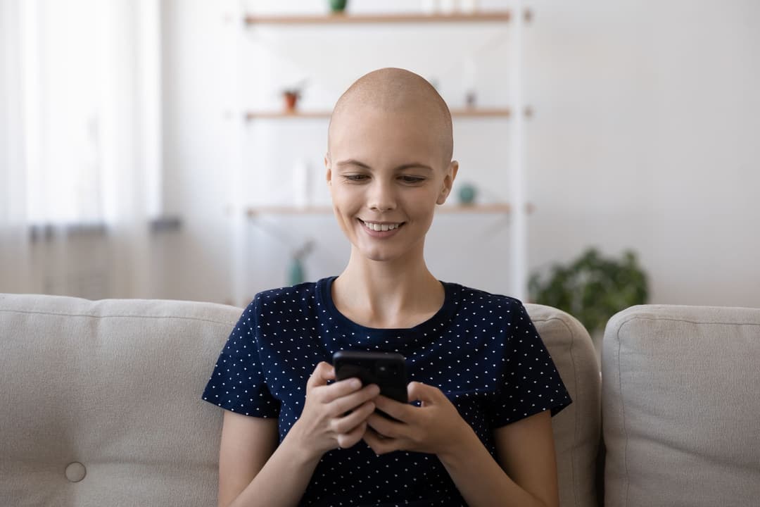 Patient using app